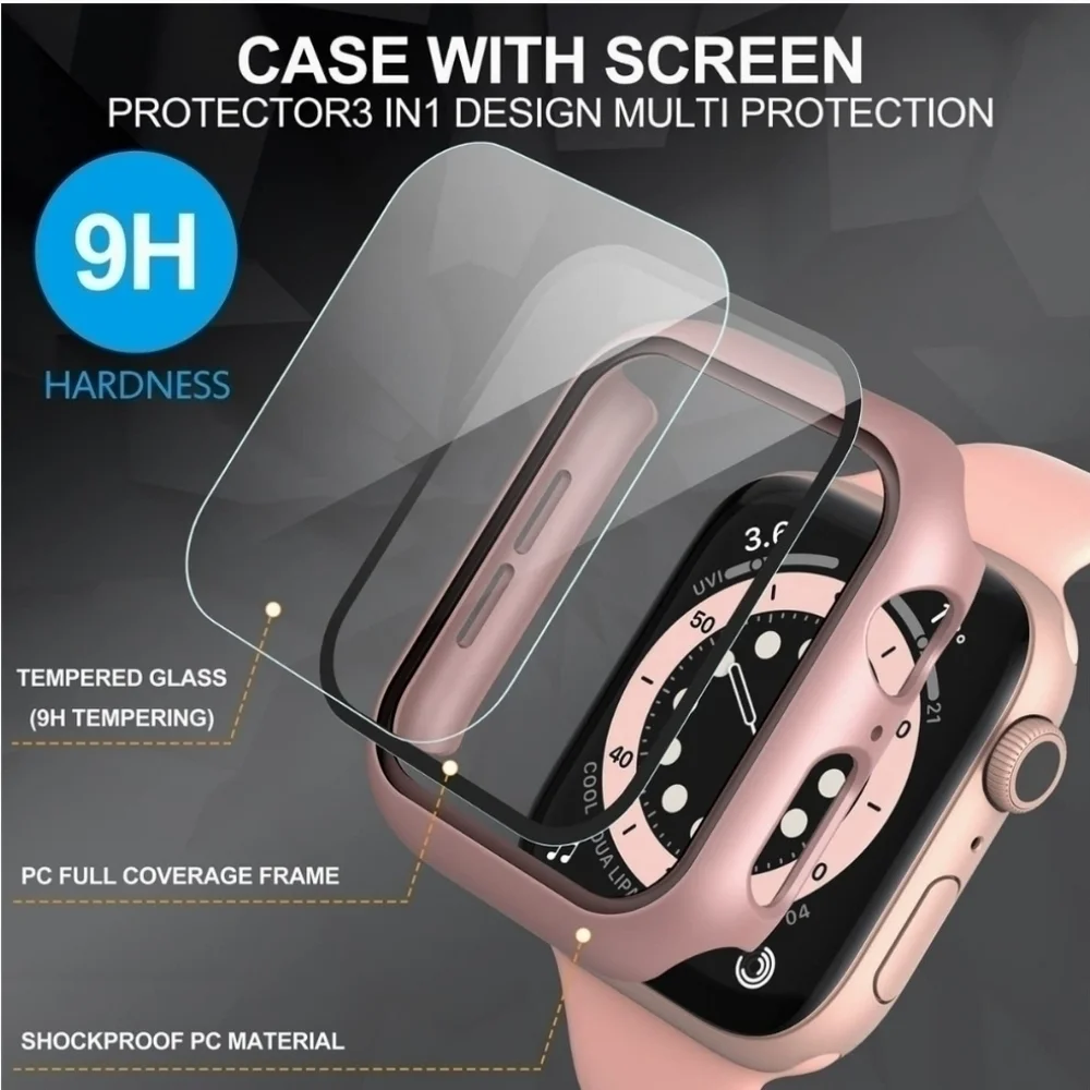 Screen Protector Case for Apple Watch - Pink